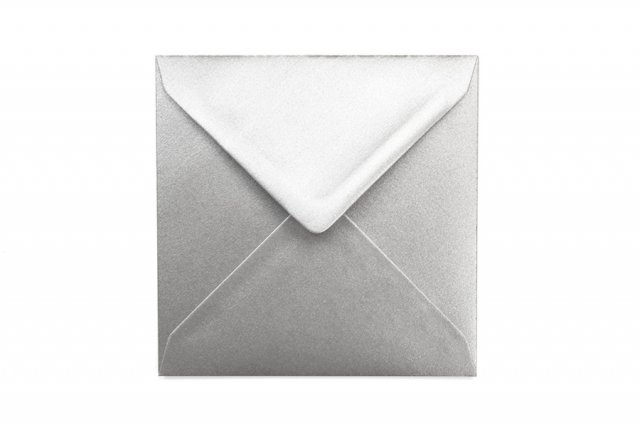 Sobres cuadrados 130x130 mm, plata