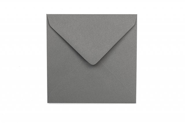 Sobres cuadrados 130x130 mm, gris oscuro