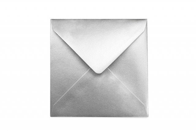 Sobres cuadrados 155x155 mm, plata