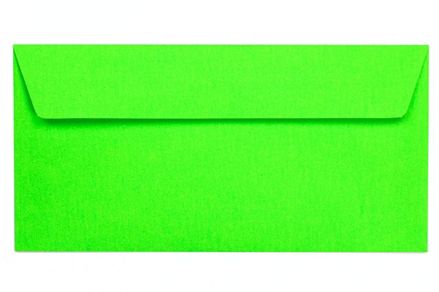 Sobres DIN adhesivo largo, verde neón
