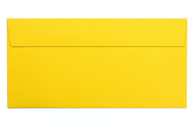 Sobres DIN adhesivo largo, amarillo