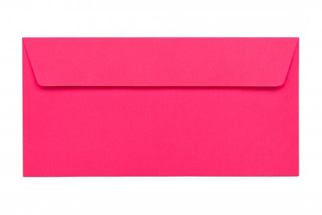 Sobres DIN adhesivo largo, rosa neón