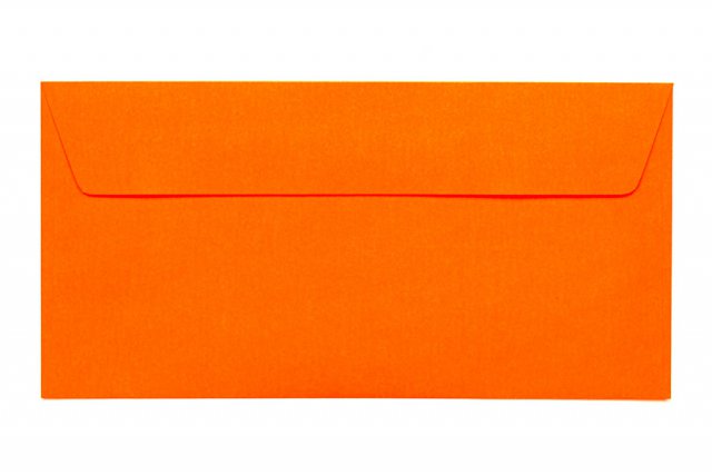 Sobres DIN adhesivo largo, naranja neón