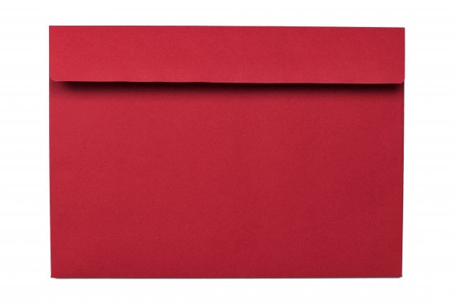 Sobres DIN C5 adhesivos, rojo oscuro