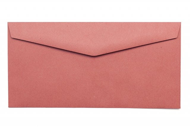 Sobres DIN largo, reciclados rojo