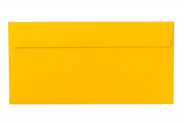 Sobres DIN adhesivo largo, amarillo intenso