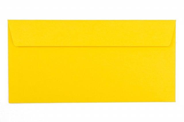 Sobres DIN largo+ adhesivo, amarillo