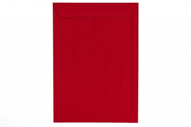 Sobres DIN C4 adhesivos, rojo oscuro