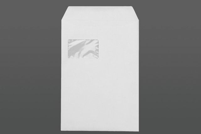 Sobres DIN C4, blancos con ventana
