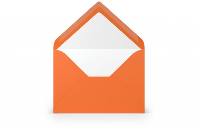 Sobres DIN B6, forrados de naranja
