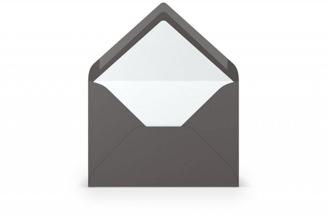 Sobres DIN B6, forrados gris oscuro