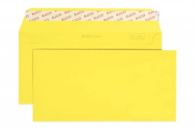 Sobres Elco DIN largo+ adhesivo, amarillo intenso
