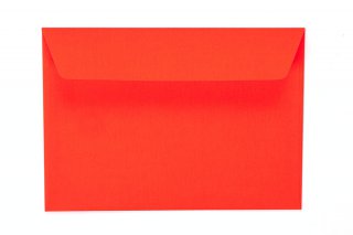 Sobres DIN C6 adhesivos, rojo neón