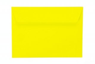 Sobres DIN C6 adhesivos, amarillo neón