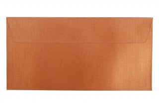 Sobres DIN adhesivo largo, cobre nacarado