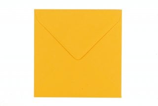 Sobres cuadrados 130x130 mm, amarillo intenso