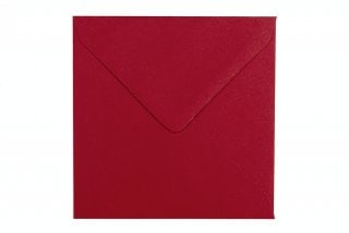 Sobres cuadrados 130x130 mm, rojo oscuro
