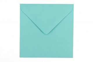 Sobres cuadrados 130x130 mm, azul-verde