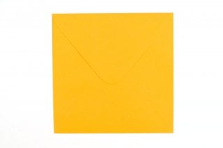 Sobres cuadrados 155x155 mm, amarillo intenso