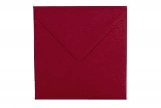 Sobres cuadrados 155x155 mm, rojo oscuro