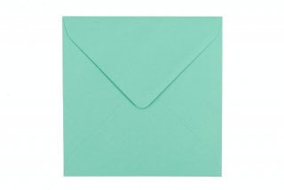 Sobres cuadrados 155x155 mm, azul-verde