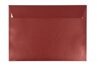 Sobres DIN C5 adhesivos, nácar rojo