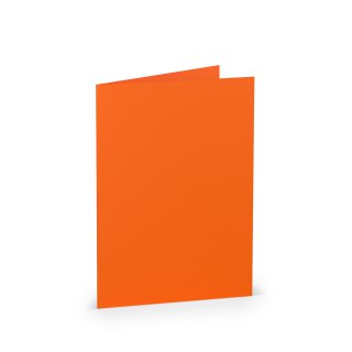 Tarjetas plegables DIN A6, naranja