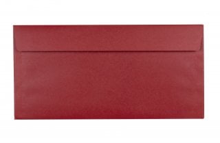 Sobres DIN adhesivo largo, impresión rojo oscuro