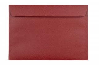 Sobres DIN C5 adhesivos sensibles a la presión, impresión en rojo oscuro