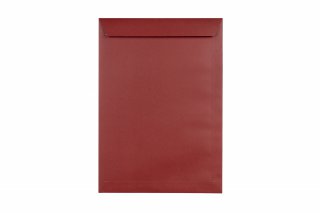 Sobres DIN C4 adhesivo sensible a la presión, impresión en rojo oscuro