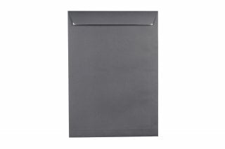 Sobres DIN C4 adhesivo sensible a la presión, impresión gris oscuro