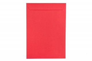 Sobres DIN C4 adhesivos, rojos