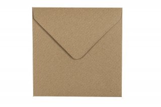 Sobres cuadrados 140x140 mm, papel kraft