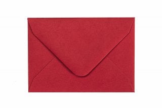 Sobres 65x94mm, rojo oscuro