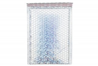 Sobres DIN C5 acolchados, efecto brillo plateado