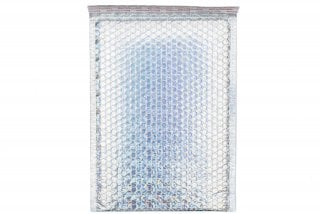 Sobres DIN C4 acolchados, efecto brillo plateado