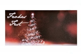 Sobres DIN largo, impresión rojo, árbol de Navidad