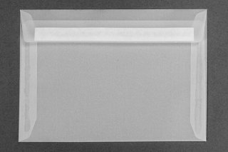Sobres DIN C6 adhesivos, transparentes