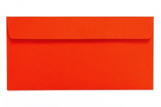 Sobres DIN adhesivo largo, rojo fluorescente