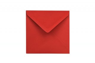 Sobres cuadrados 130x130 mm, rojos