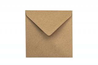Sobres cuadrados 130x130 mm, papel kraft