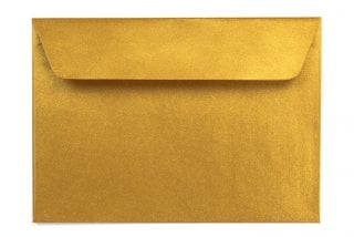 Sobres DIN C6 adhesivos, dorados