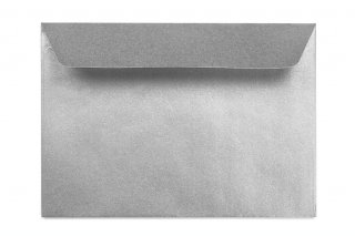 Sobres DIN C6 adhesivos, plata