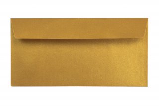 Sobres DIN adhesivo largo, oro