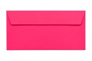 Sobres DIN adhesivo largo, rosa neón