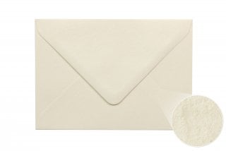 Sobres DIN C6, crema, textura martillada