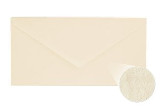Sobres DIN largos, crema, textura martillada