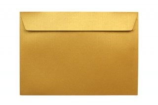 Sobres DIN C5 adhesivos, dorados
