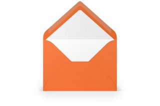 Sobres DIN B6, forrados de naranja
