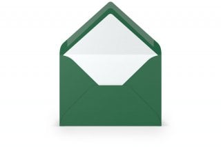 Sobres DIN B6, forrados de verde oscuro